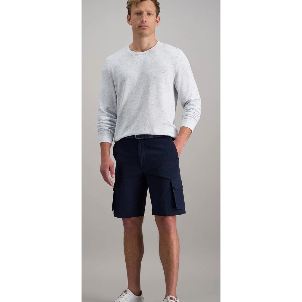 Men's Stretch Cargo Short with Tech Pocketㅤ size 38 Navy Blue NWT‎